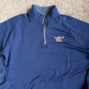 Under Armour Q-Zip Pullover Shirt Auburn Tigers Large Alabama Blue